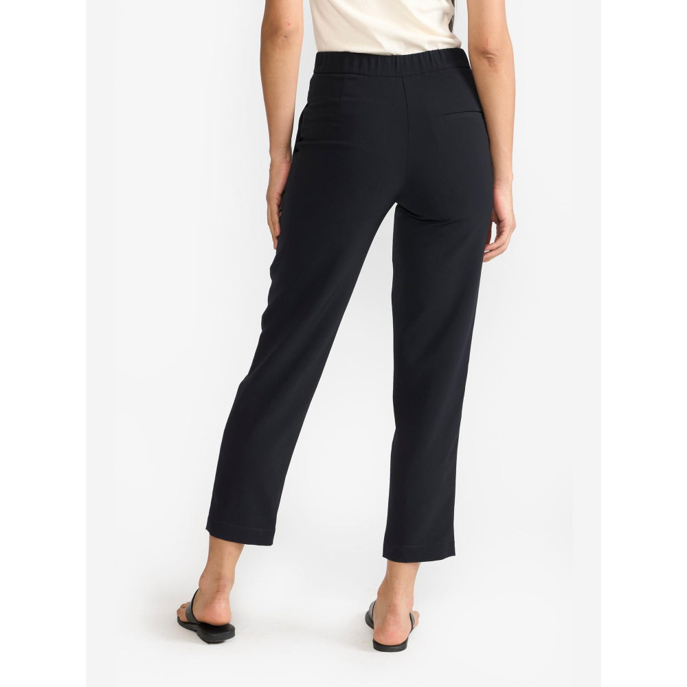 Perona Camille Navy Blue Regular Fit Pant