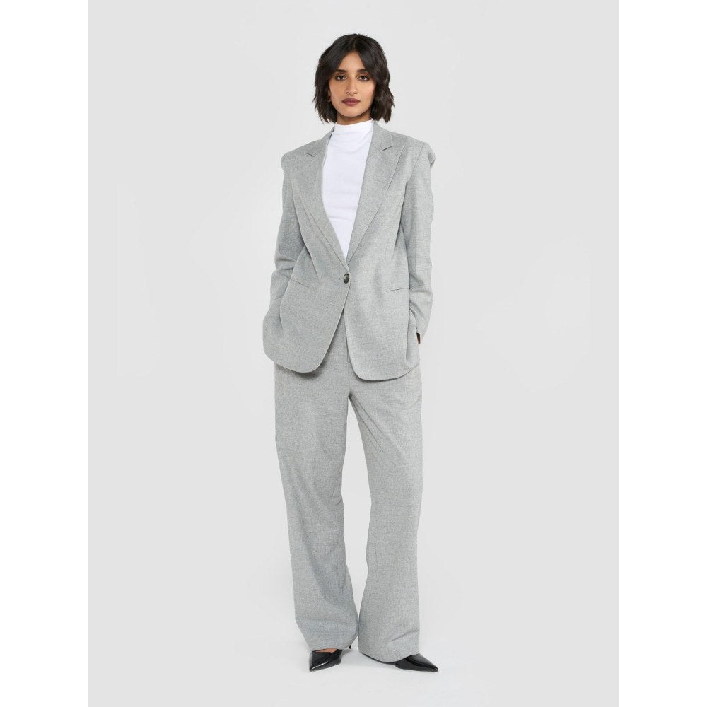 Perona Raya Grey Mid Waist Pants