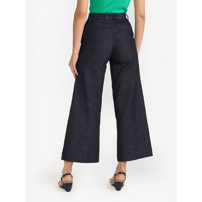 Perona Helena Navy Blue Relaxed Fit Pant