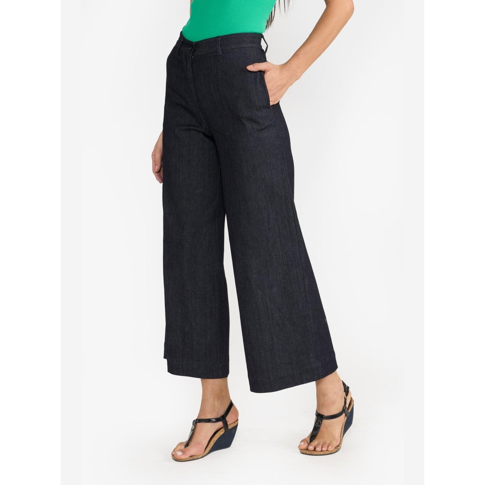 Perona Helena Navy Blue Relaxed Fit Pant