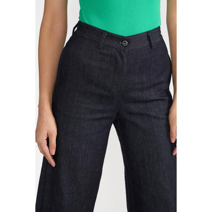 Perona Helena Navy Blue Relaxed Fit Pant