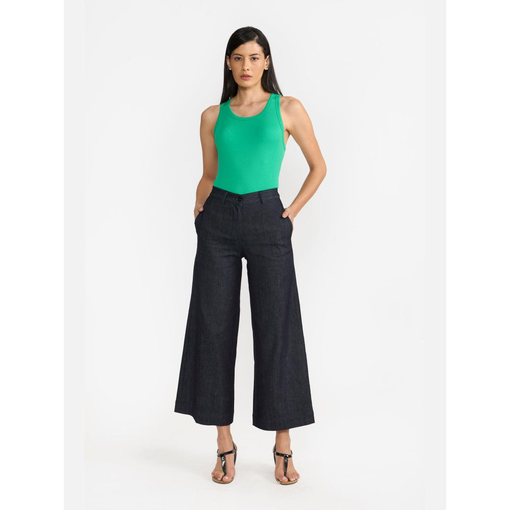 Perona Helena Navy Blue Relaxed Fit Pant
