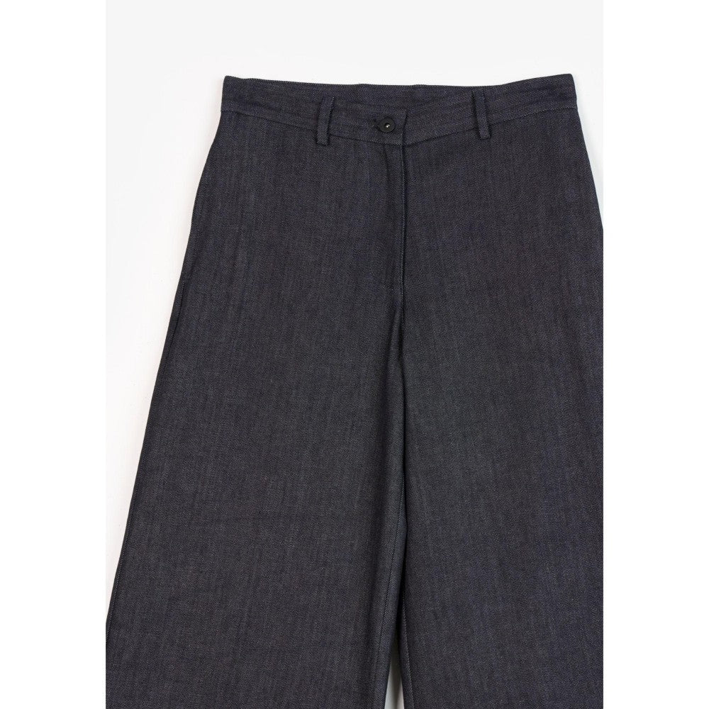 Perona Helena Navy Blue Relaxed Fit Pant