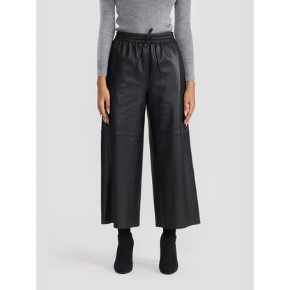 Perona Kathryn Black Leather Pant