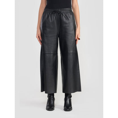 Perona Kathryn Black Leather Pant