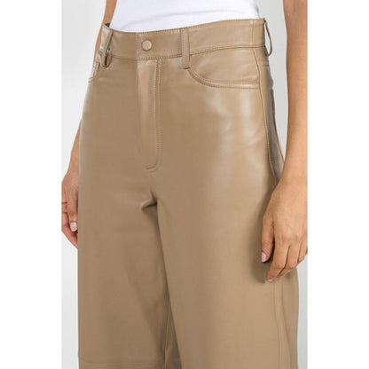 Perona Kenzie Beige Leather Relaxed Fit Pant