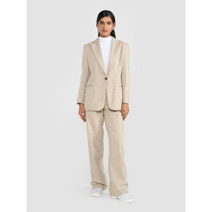 Perona Kristen Beige Relaxed Fit Pants