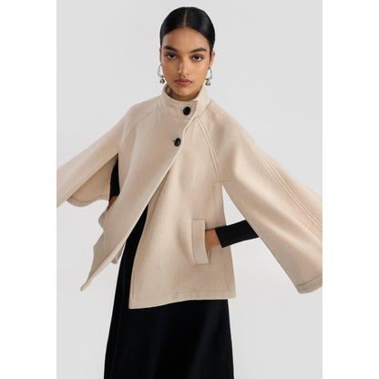 Perona Agnws Ivory High Neck Jacket