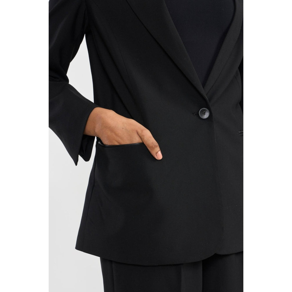 Perona Ariya Black Single-Breasted Blazer