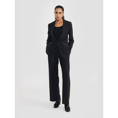 Perona Ariya Black Single-Breasted Blazer