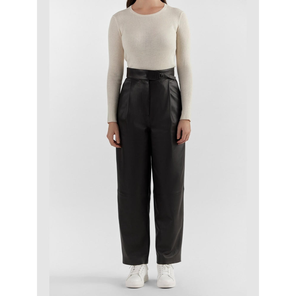 Perona Fiona Black Relaxed Fit Pant