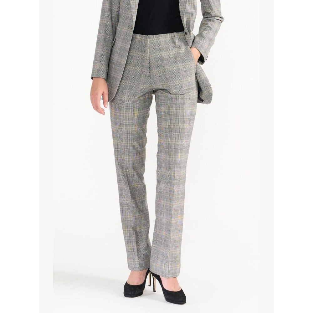Perona Helen Grey Checks Relaxed Fit Bottom