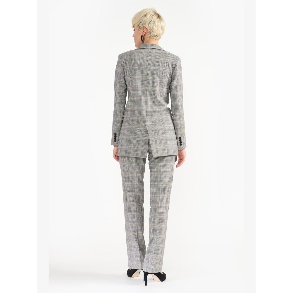 Perona Helen Grey Checks Relaxed Fit Bottom