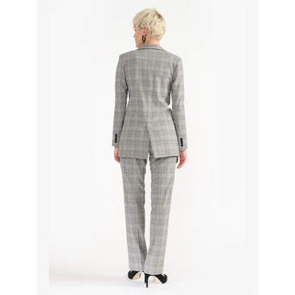 Perona Helen Grey Checks Relaxed Fit Bottom