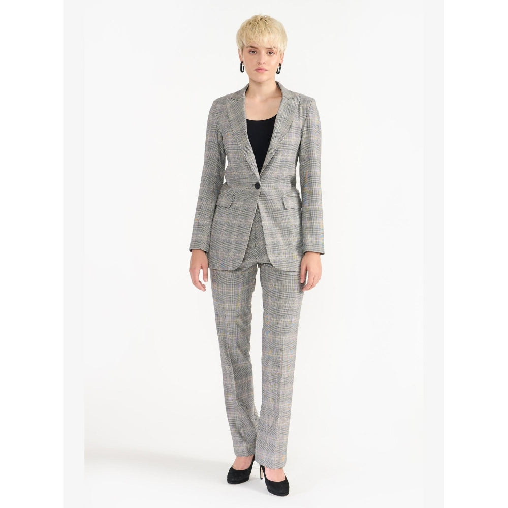 Perona Helen Grey Checks Relaxed Fit Bottom