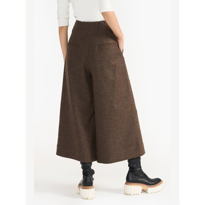 Perona Martha Brown Solid Regular Fit Pant