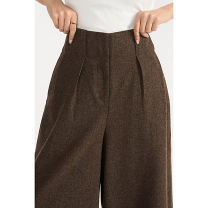Perona Martha Brown Solid Regular Fit Pant