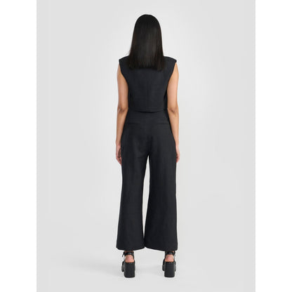 Perona Orelia Vest Black Open Front Blazer