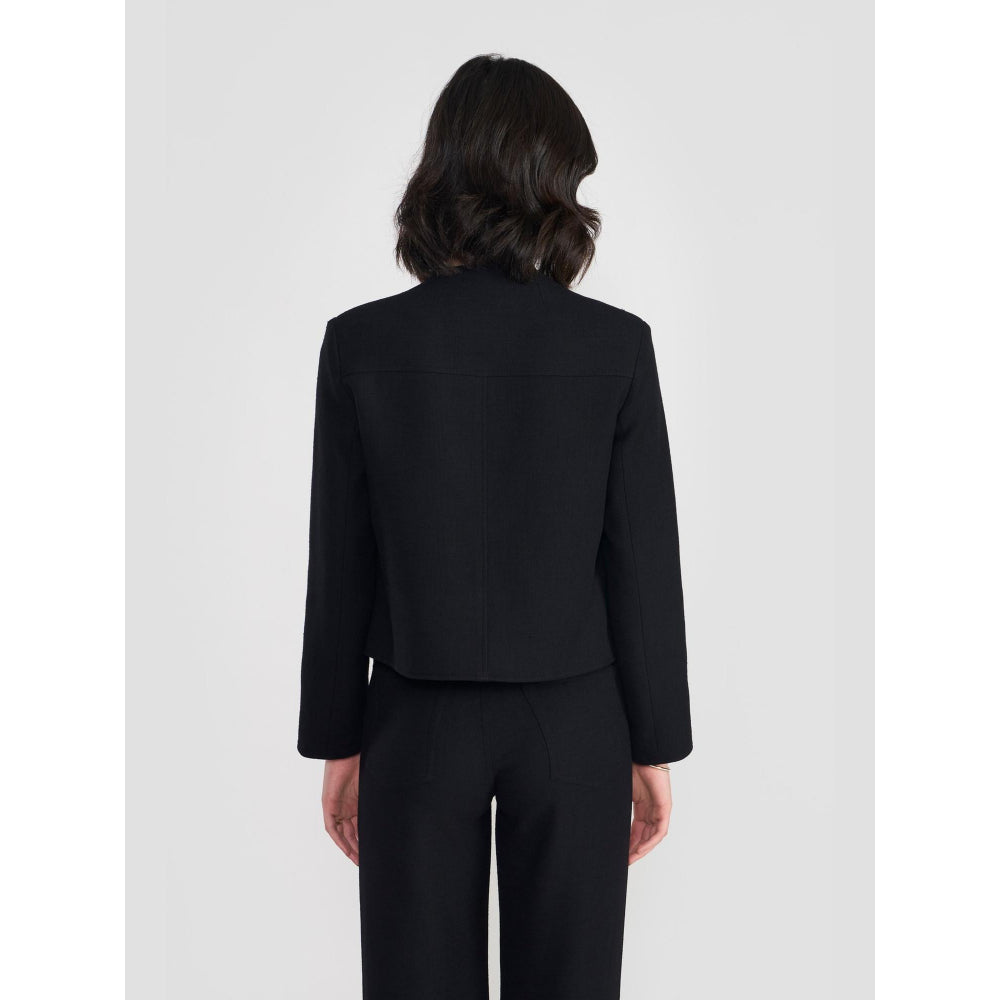 Perona Kylie Black Open Front Blazer