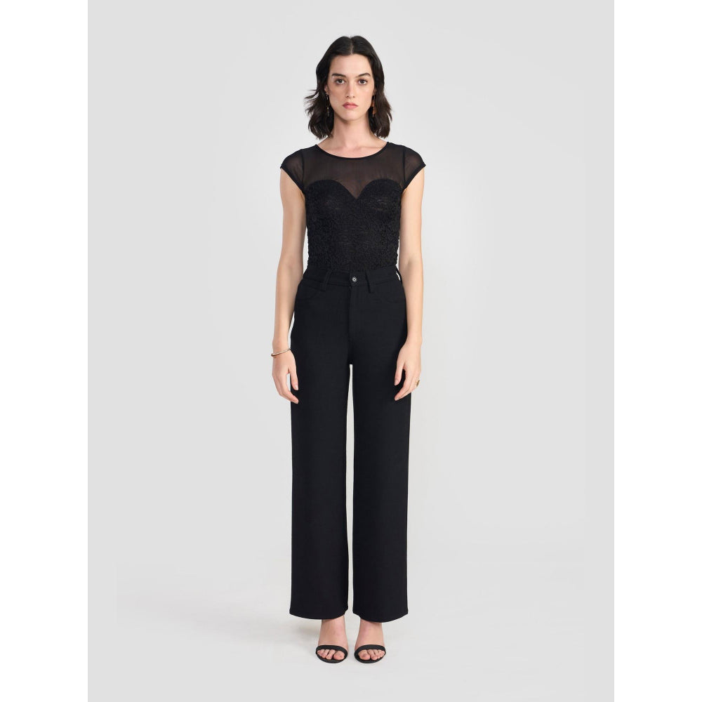 Perona Nyra Black Mid Waist Pant