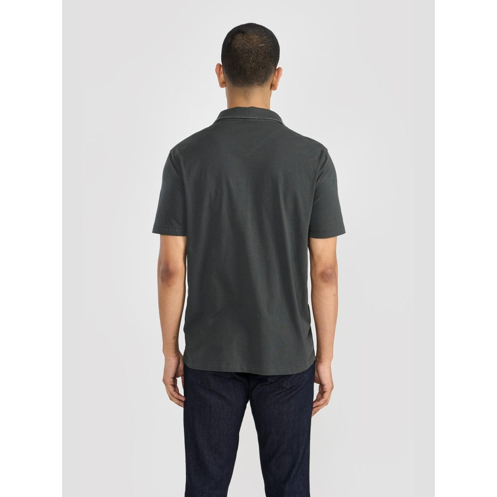 Perona Olive Alex Pure Cotton Collar Neck Solid/Plain Polo T-Shirt