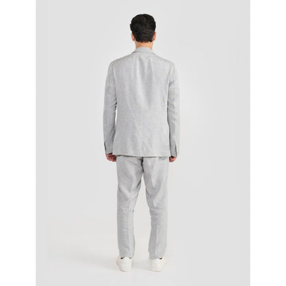 Perona Darren Grey Single Breasted Blazer