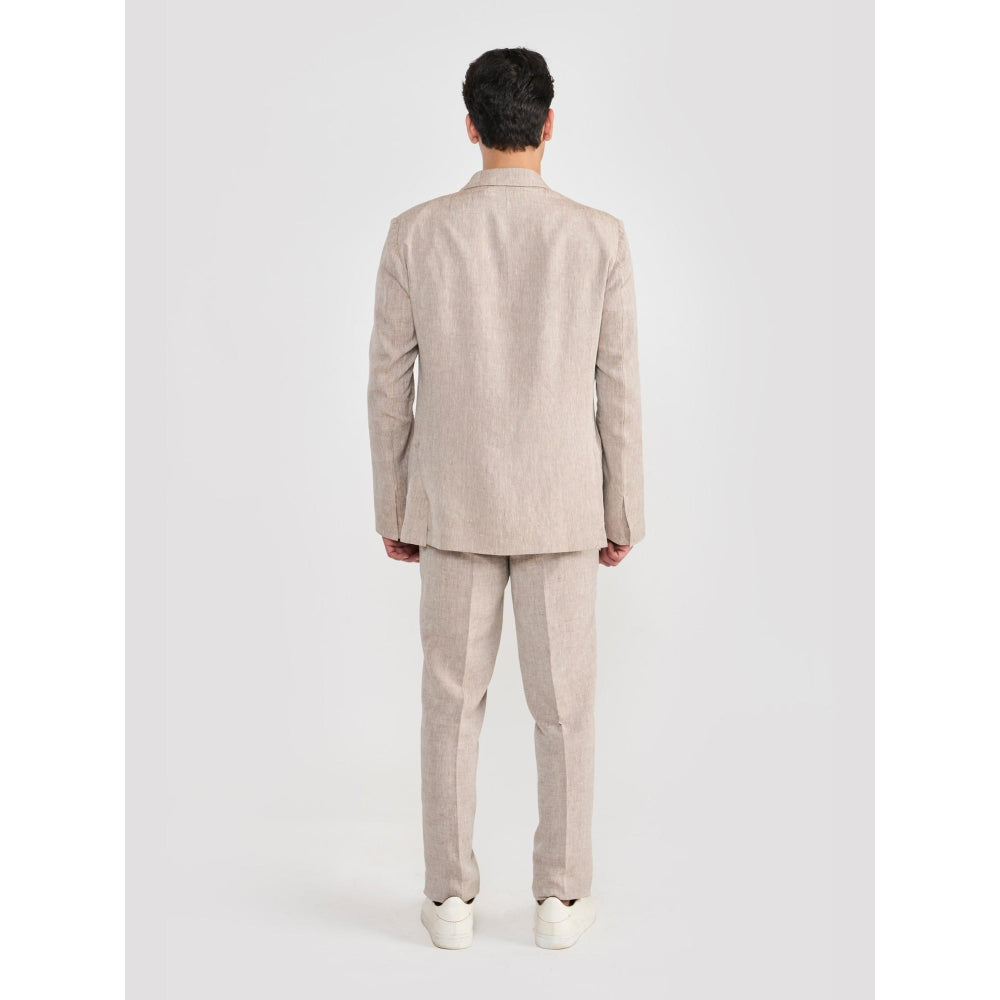 Perona Darren Brown Single Breasted Blazer