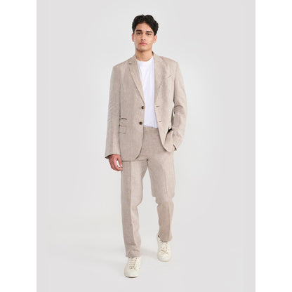 Perona Darren Brown Single Breasted Blazer