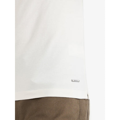 Perona Off White Brady Cotton Collar Neck Solid/Plain Polo T-Shirt
