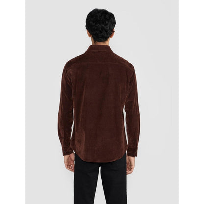Perona Rust Dominic Cotton Blend Solid Shirt