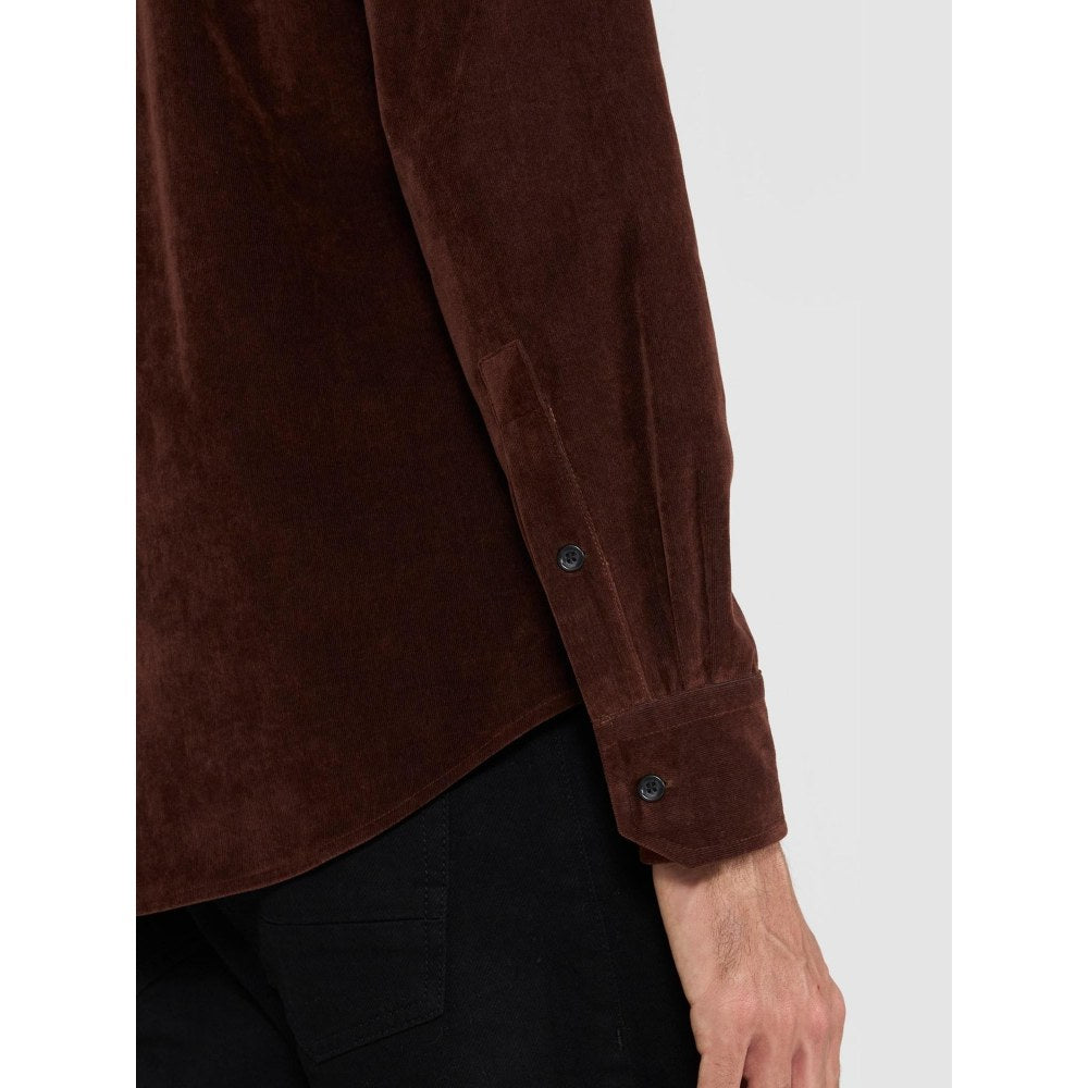 Perona Rust Dominic Cotton Blend Solid Shirt