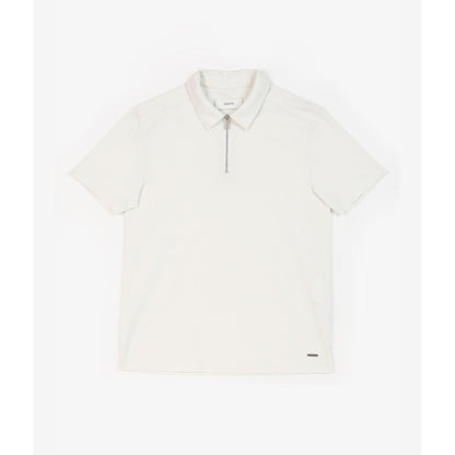 Perona White Ellis Polyester Collar Neck Solid/Plain Polo T-Shirt