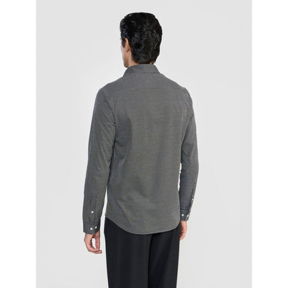 Perona Black Emilio Cotton Blend Stripes Shirt
