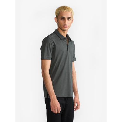 Perona Olive Ethan Pure Cotton Collar Neck Solid/Plain Polo T-Shirt