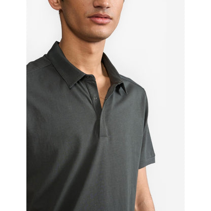 Perona Olive Ethan Pure Cotton Collar Neck Solid/Plain Polo T-Shirt