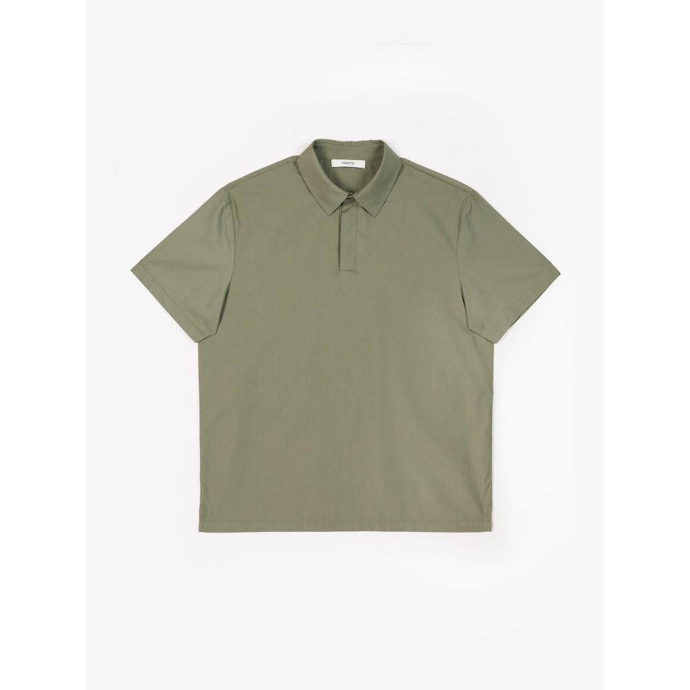 Perona Olive Lane Cotton Collar Neck Solid/Plain Polo T-Shirt