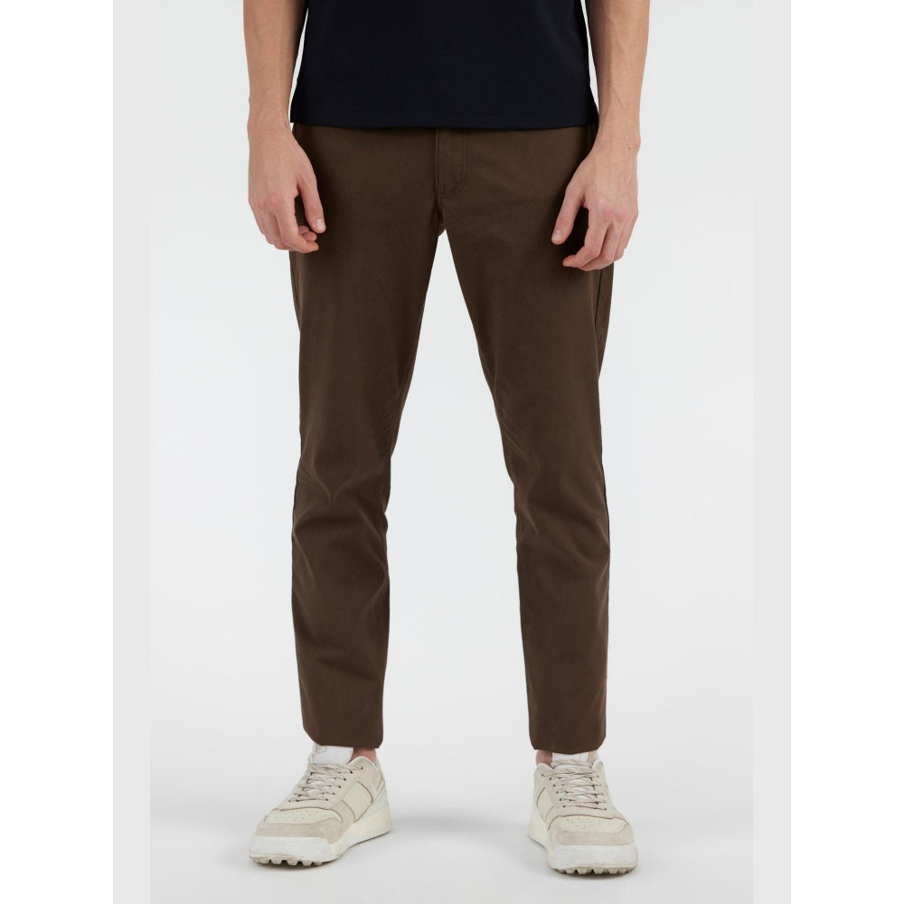 Perona Hanoi Brown Mid Waist Silm Fit Pant