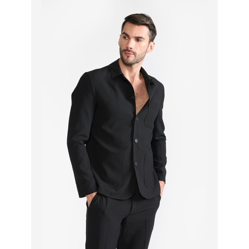 Perona Colt Black Single Breasted Blazer