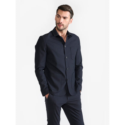 Perona Colt Navy Blue Single Breasted Blazer