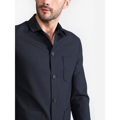 Perona Colt Navy Blue Single Breasted Blazer