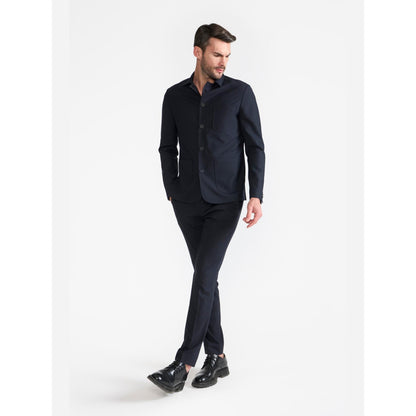 Perona Colt Navy Blue Single Breasted Blazer