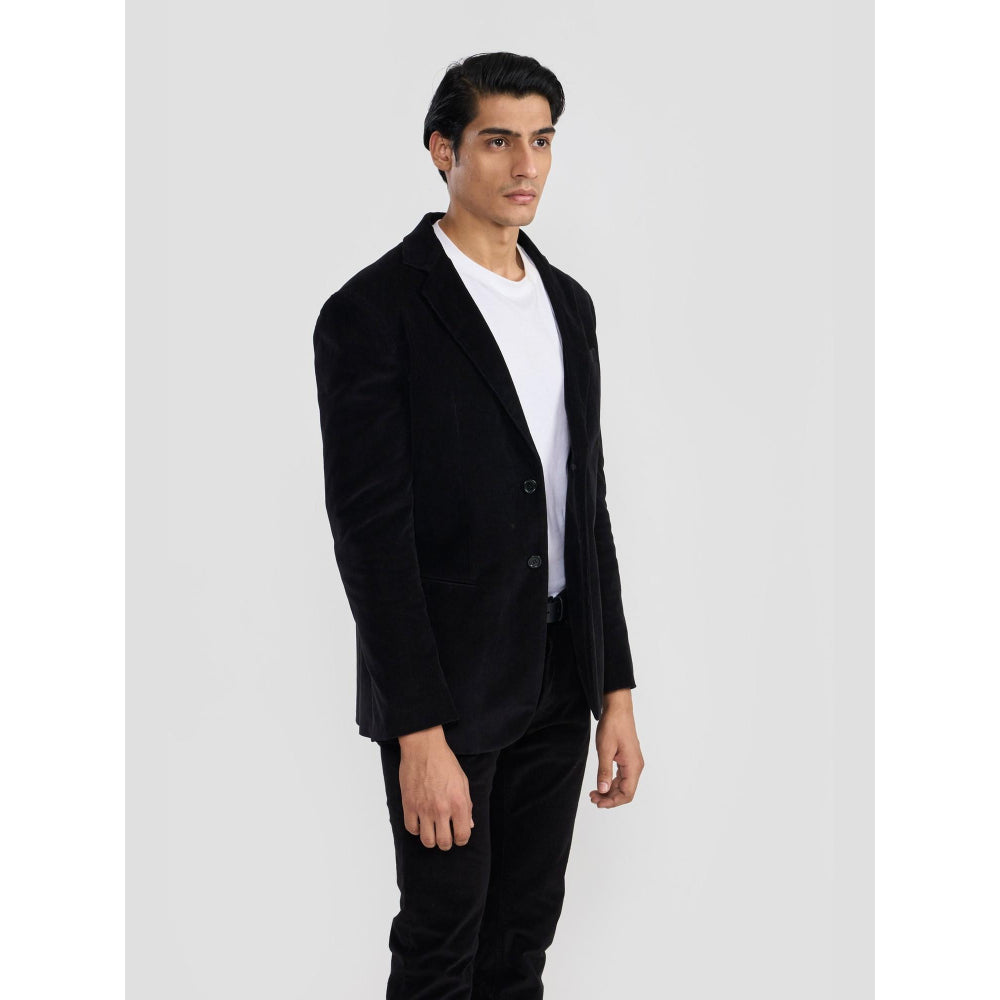 Perona Ashton Black Cotton Blazer