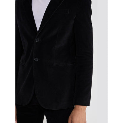 Perona Ashton Black Cotton Blazer