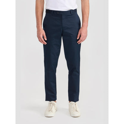 Perona Arnold Navy Blue Mid Waist Pants