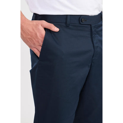 Perona Arnold Navy Blue Mid Waist Pants
