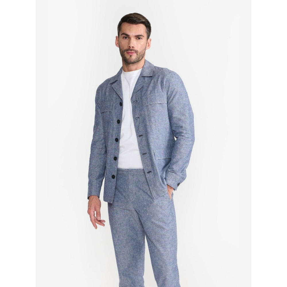 Perona Kenneth Blue Single Breasted Blazer