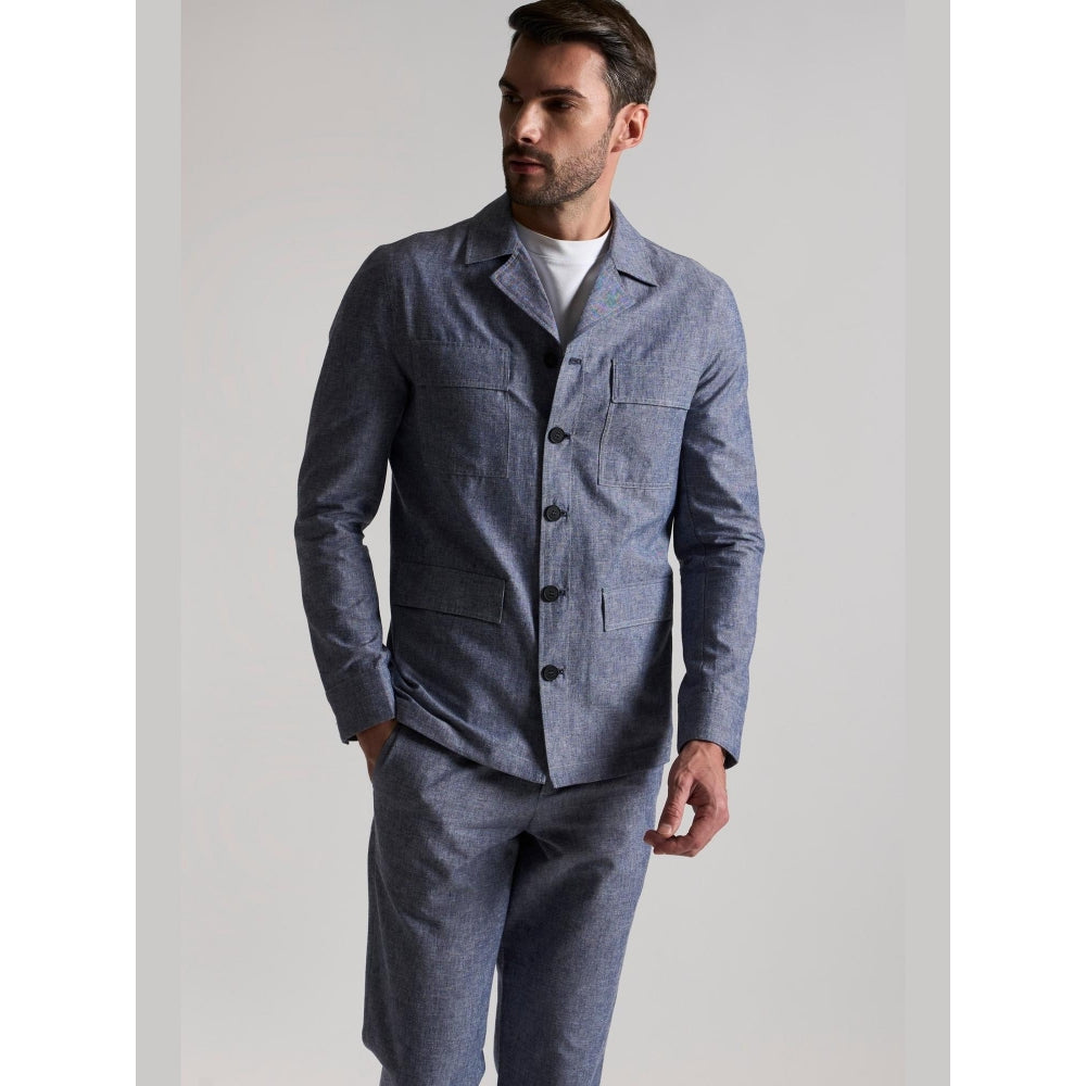 Perona Kenneth Blue Single Breasted Blazer