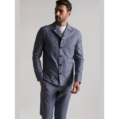 Perona Kenneth Blue Single Breasted Blazer