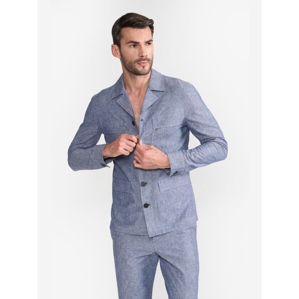 Perona Kenneth Blue Single Breasted Blazer