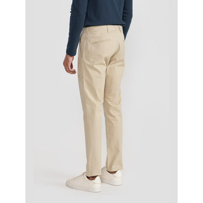 Perona Emmett Beige Solid Relaxed Fit Pant